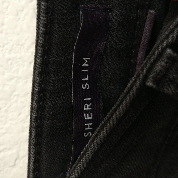 NWT NYDJ Sheri Slim Black Denim Jeans Lift Tuck Technology Size 6 Side Stripe - Picture 6 of 10